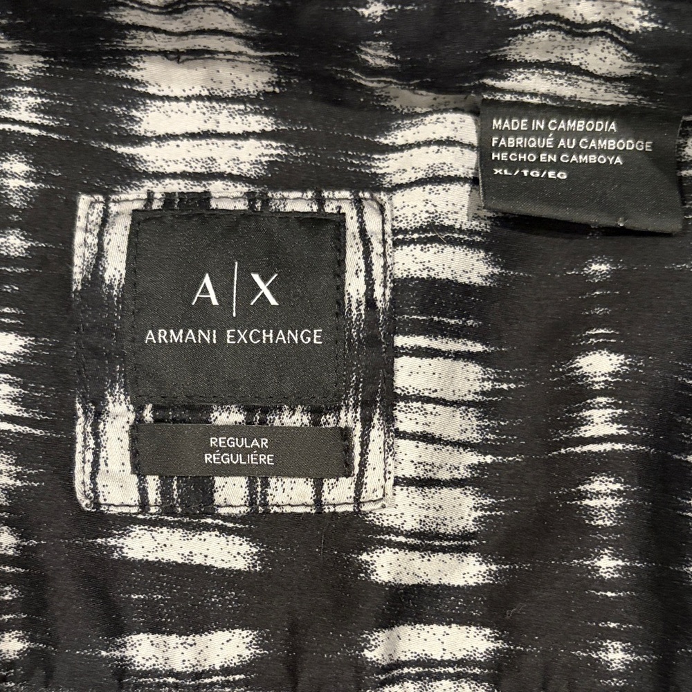A/X Armani Exchange Black and White Men's XL long sleeve Shirt - Picture 2 of 9